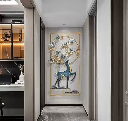 Metal Wall Art Of Deer Frame