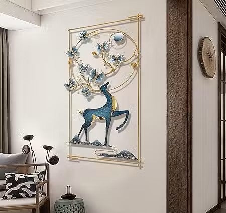 Metal Wall Art Of Deer Frame