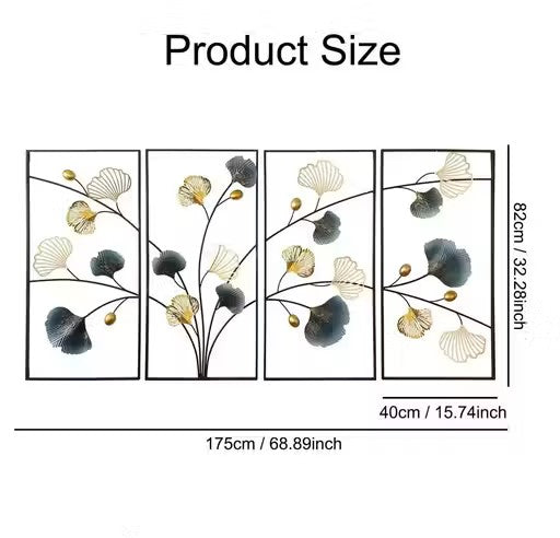 Modern 3D Ginkgo Leaf Design Wall Hanging