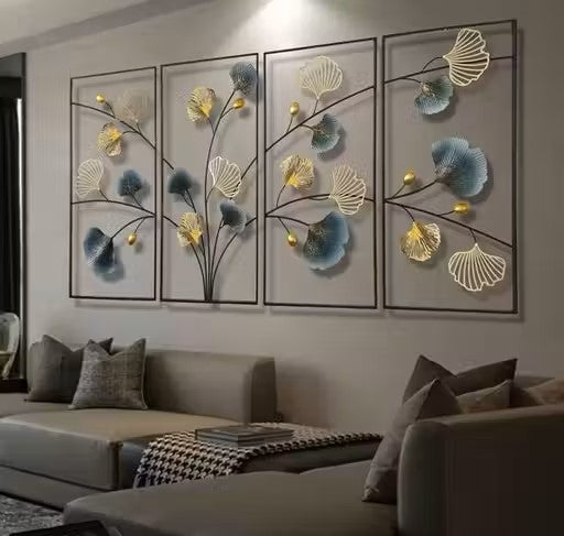 Modern 3D Ginkgo Leaf Design Wall Hanging